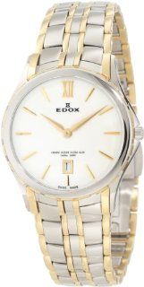 Edox Women's 26025 357J BID Grand Ocean Gold PVD and Silver Stainless Steel Watch: Watches