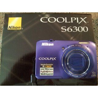 Nikon COOLPIX S6300 16 MP Digital Camera with 10x Zoom NIKKOR Glass Lens and Full HD 1080p Video (Silver) : Point And Shoot Digital Cameras : Camera & Photo