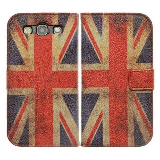 Bfun Retro Union Jack Flag Card Slot Wallet Leather Case for Samsung Galaxy S3 i9300: Cell Phones & Accessories