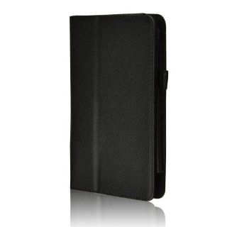 Black Folio PU Leather Case Flip Stand Cover Skin Sleeve For Asus Fonepad ME371MG: Computers & Accessories