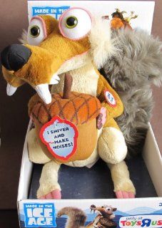 Ice Age SHIVERING SCRAT Plush FIGURE w Acorn, SOUNDS & Shaking TOYS "R"US EXCLUSIVE (2012) Toys & Games