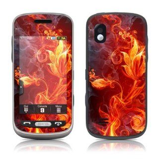 Flower Of Fire Design Skin Decal Sticker for Samsung Solstice SGH A887 Cell Phone: Cell Phones & Accessories