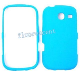 Samsung Freeform 3 R380 Fluorescent Solid Light Blue Hard Case, Cover, Faceplate, SnapOn, Protector: Cell Phones & Accessories