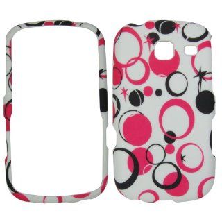 White Pink Pattern Faceplate Hard Case Protector for Tracfone Straight Talk Prepaid Cell Phone Samsung Sch s380c: Cell Phones & Accessories