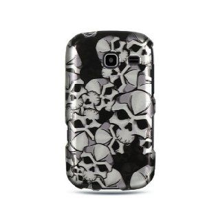 Black Skull Hard Cover Case for Samsung Comment Freeform III 3 SCH R380: Cell Phones & Accessories
