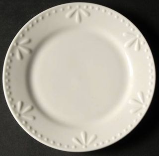 Totally Today Tto13 Salad Plate, Fine China Dinnerware   All White,Embossed Bord