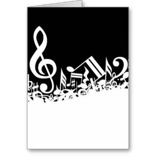 Jumble of Musical Symbols Greeting Cards