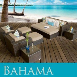 Bahama 8 Piece Outdoor Wicker Patio Furniture : Outdoor And Patio Furniture Sets : Patio, Lawn & Garden