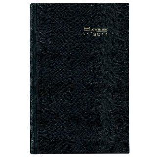 Brownline 2014 Daily Journal, Untimed, Hard Cover, Black, 7.5 x 5 Inches (CB387.BLK 14)  Appointment Books And Planners 