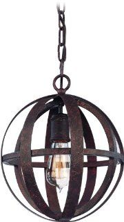 Troy F2511WI   Small Globe Pendant   1 Light   Weathered Iron Finish   Flatiron Collection   Ceiling Pendant Fixtures  