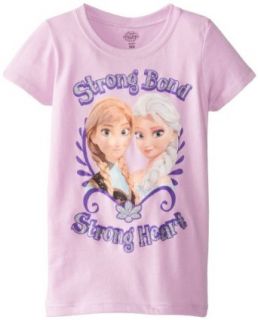 FREEZE Girls 2 6X Frozen Movie Anna and Elsa Strong Bond Heart Tee: Clothing