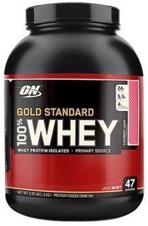 Optimum Nutrition   100% Whey Gold Standard Protein Strawberry Milkshake   3.32 lbs.