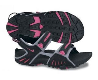 Nike Wmns Santiam 4 Black Spark Pink Stealth Womens Sports Sandal 312840 060 [US size 8]: Shoes
