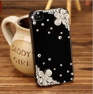 Hot selling product Diamond cases five petaled flowers case for iphone 4 4S +Free 2 Screen Protector+Free 1 Stylus TIP402B: Cell Phones & Accessories