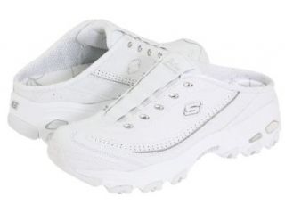 Skechers D'Lites Opal Womens Clogs Sneakers Wide Width White/Silver 11 W Shoes