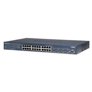 Netgear ProSafe GSM7224 Ethernet Switch   24 Port   4 Slot PROSAFE 24PORT GIGABIT L2 MANAGED SWITCH 24   10/100/1000Base T   4 x SFP (mini GBIC): Computers & Accessories