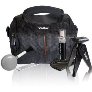 Vivitar SK401 Starter Kit: Tripod and Small Camcorder Bag (Black) : Digital Camera Accessory Kits : Camera & Photo