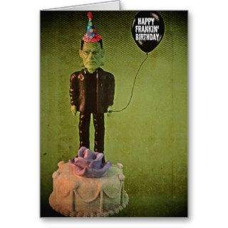 "Frankenstein Halloween" Birthday Card