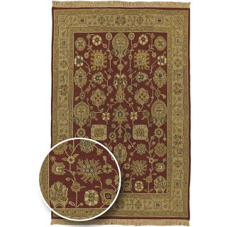 Traditional Hand knotted Sangli Collection Wool Rug (6 X 9)