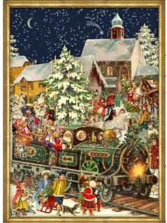 Victorian Christmas Train German Advent Calendar (approx 10.5 x 14 inches) (765) Toys & Games