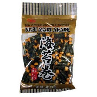 JFC   Nori Maki Arare (rice crackers wrapped in seaweed) 5 Oz.  Packaged Rice Crackers  Grocery & Gourmet Food