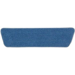 Rubbermaid Commercial Products RCP Q409 BLU Microfiber Econ Wet Pad 18X5 Blue   Case of 12   Mops