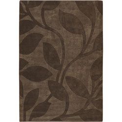 Mandara Brown Hand tufted Floral New Zealand Wool Area Rug (5 X 76)