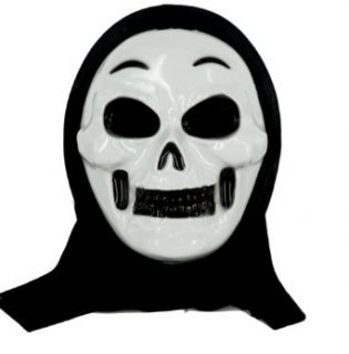 HOT NEW Popular Scary Ghost Face Scream Halloween Costume Mask with Hood: Clothing