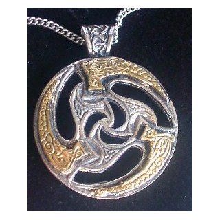 SUN WHEEL Celtic Isle of Man Nordic Pendant Necklace Jewelry