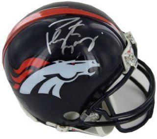 Peyton Manning signed Denver Broncos Replica Mini Helmet  Steiner Hologram: Sports Collectibles