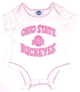 Ohio State Buckeyes Infant Onesie 0   3 Months Pink and White Baby