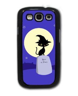 Halloween Cemetery Cat   Samsung Galaxy S3 Cover, Cell Phone Case   Black: Cell Phones & Accessories