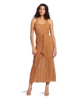 Testament Women's Henley Maxi Dress, Toast, Large at  Womens Clothing store: