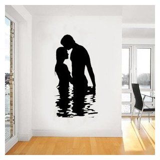 Silhouette of love between a man & a Women Wall Art, Sticker, Mural, Giant, Large, Decal, Vinyl Size: 8in 20cm(W) X 15.75in 40cm(H) Small   Item Type Keyword Wall Decor Stickers