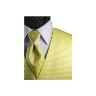 Tuxedo Vest   Venetian Collection Lemon with Coordinating Windsor Band Tie (34 38 small) at  Mens Clothing store: Apparel Accessories