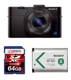 Sony Cyber shot Digital Camera RX100 II + Sony Battery + 64GB : Camera & Photo