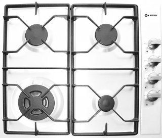 Verona VECTG424SW 23" White Gas Sealed Burner Cooktop: Appliances