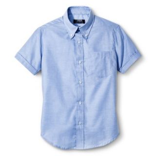 French Toast Boys School Uniform Short Sleeve Oxford Shirt   Light Blue 8