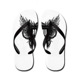 Artsmith, Inc. Women's Flip Flops (Sandals) POWMIA Angel Winged Shield with Chains: Costume Footwear: Clothing