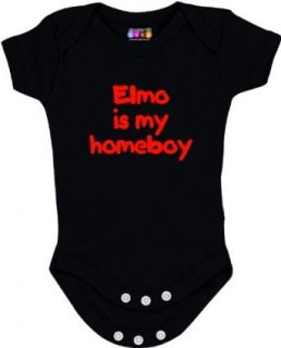 "Elmo Is My Homeboy" Black Infant Bodysuit / One piece: Infant And Toddler Bodysuits: Clothing