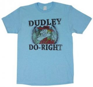 Dudley Do Right   Rocky And Bullwinkle Sheer T shirt: Adult Small   Sky Blue at  Mens Clothing store: Fashion T Shirts