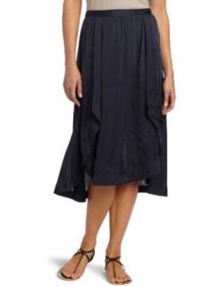 Vince Camuto Women's Midi Tiered High Low Skirt, Blue Night, 2 at  Womens Clothing store: