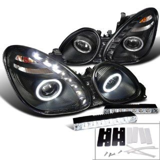 Lexus Gs300/400/430 Black Halo Smd Projector Headlight+6 LED Fog Lamp DRL: Automotive