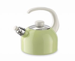 enamel whistling kettle   green by lytton and lily vintage home & garden