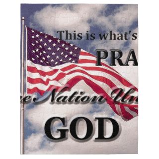 One Nation under God American Flag Puzzle