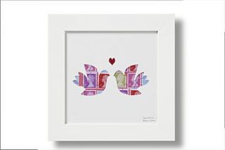 'love doves' cut out artwork by bertie & jack