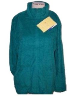 Susan Graver Soft Terry Zip Front Jacket Large 14 16 Fleece Outerwear Jackets