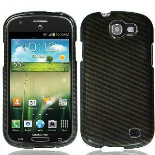 Black Carbon Fiber Print Hard Cover Case for Samsung Galaxy Express SGH I437 Cell Phones & Accessories
