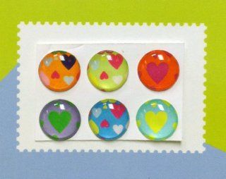 Hearts Style Home Button Stickers for iPhone 5 4/4s 3GS 3G, iPad 2, iPad Mini, iTouch 6 pieces: Toys & Games