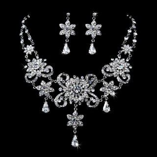 Vintage Inspired Rhinestone Bridal Necklace & Earring Set: Everything Else